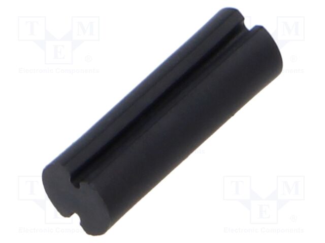 Spacer sleeve; LED; Øout: 4mm; ØLED: 3mm,5mm; L: 12mm; black; UL94V-0