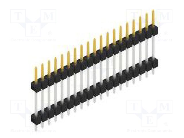 Connector: pin strips; pin header; male; PIN: 19; 2.54mm; THT; 1x19