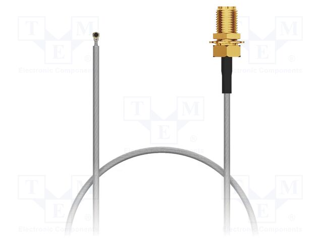 Cable; IPEX MHF 4L,SMA female; black; angled,straight; -40÷85°C