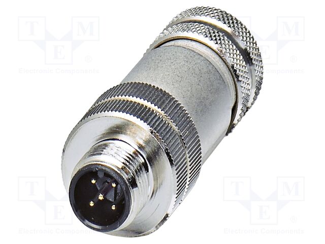 Connector: M12; plug; PIN: 5; 48V; straight; IP67; screw terminal