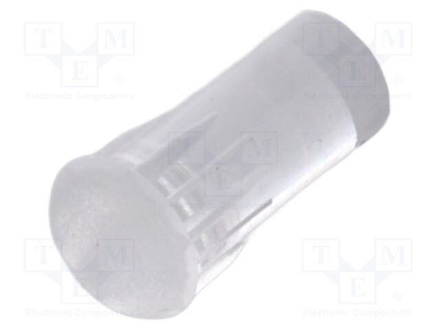 Fiber for LED; Ø3.2mm; L: 6.8mm; round; Front: convex; straight