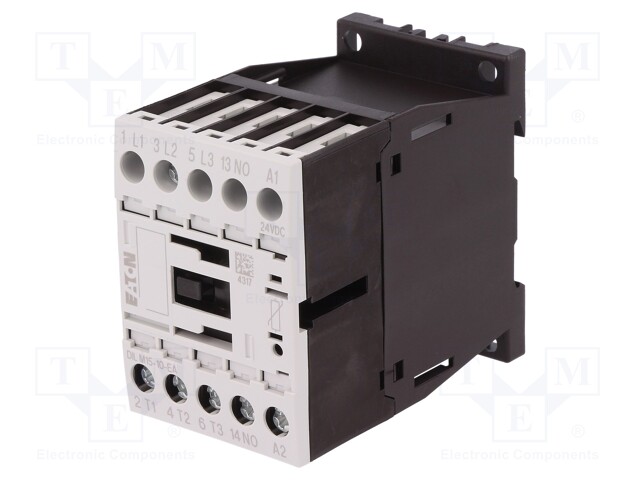 Contactor: 3-pole; NO x3; Auxiliary contacts: NO; 24VDC; 15A; 690V