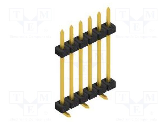 Connector: pin strips; pin header; male; PIN: 6; 2mm; SMT; 1x6; 100V