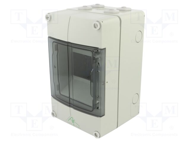 Enclosure: for modular components; IP65; grey; No.of mod: 5; IK07