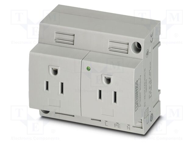 Connector: AC supply; socket; female; 15A; PIN: 3; screw terminal