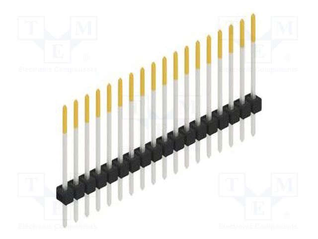 Connector: pin strips; pin header; male; PIN: 18; 2.54mm; THT; 1x18