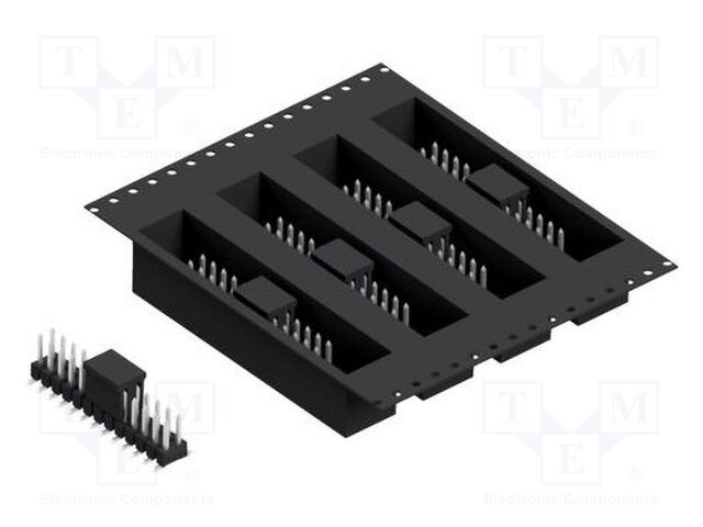 Connector: pin strips; pin header; male; PIN: 26; 2.54mm; SMT; 2x13