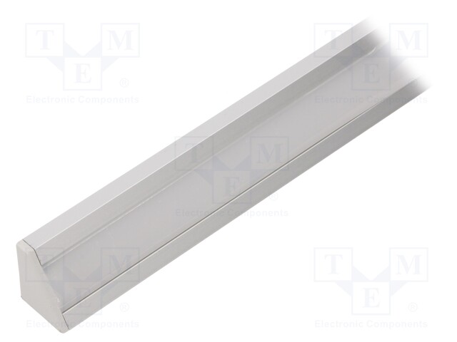 Profiles for LED modules; white; angular; natural; L: 2m; anodized