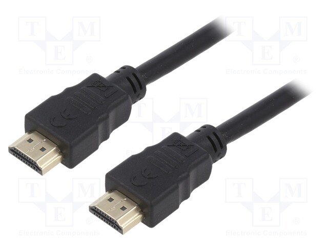 Cable; HDCP 2.2,HDMI 2.0; HDMI plug,both sides; 15m; black