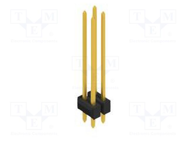 Connector: pin strips; pin header; male; PIN: 4; 2.54mm; THT; 2x2