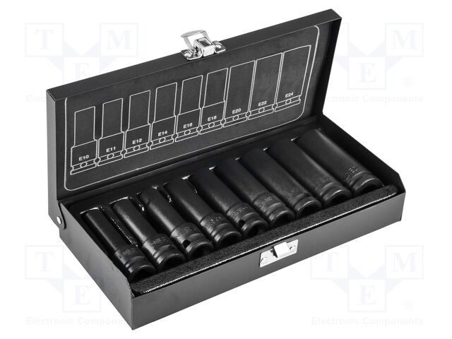 Socket; socket spanner,Torx®; Mounting: 1/2"; 9pcs.