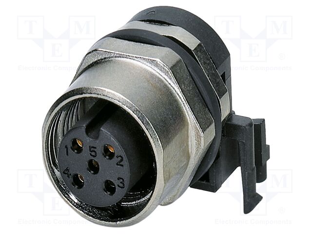 Connector: M12; socket; PIN: 5; female; 60V; angled; IP67; THR; A code