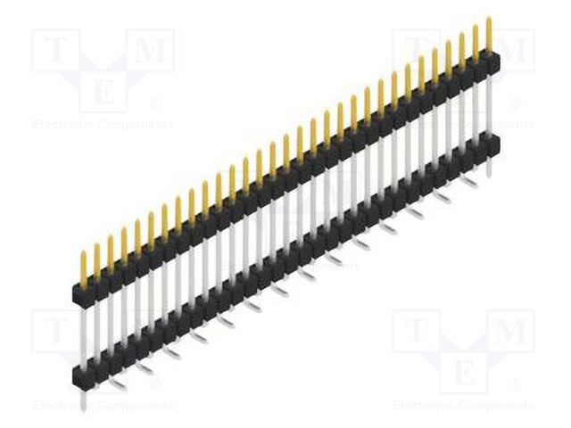 Connector: pin strips; pin header; male; PIN: 31; 2.54mm; SMT; 1x31