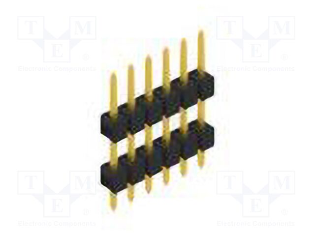 Connector: pin strips; pin header; male; PIN: 6; 2.54mm; THT; 1x6