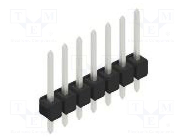 Connector: pin strips; pin header; male; PIN: 7; 2.54mm; THT; 1x7