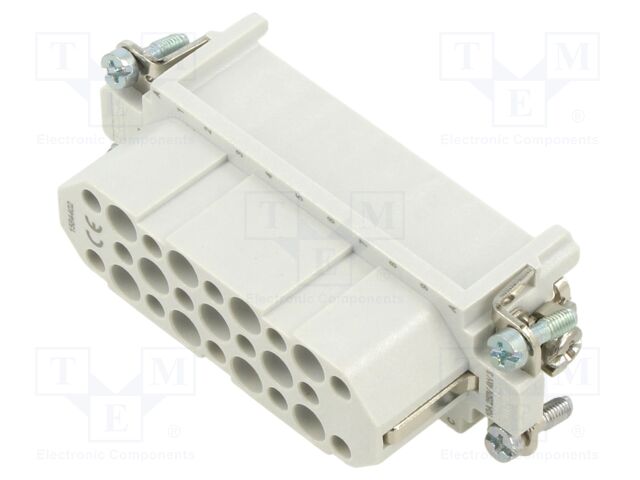 Connector: HDC; contact insert; female; PIN: 25; HEAVYCON; 25+PE