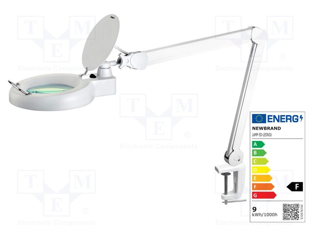 Desktop magnifier with backlight; Mag: 5dpt(x2.25); 9W; Plug: EU