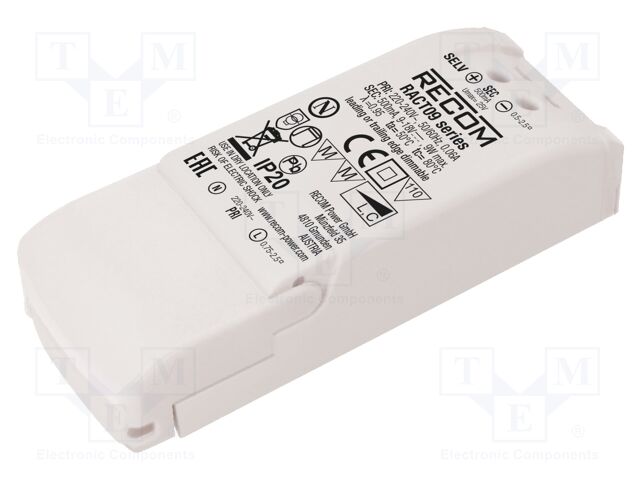 Power supply: switched-mode; LED; 9W; 7÷13VDC; 700mA; 198÷264VAC