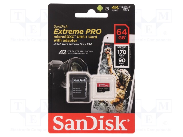 Memory card; Android,Extreme Pro,A2 Specification; SD XC Micro