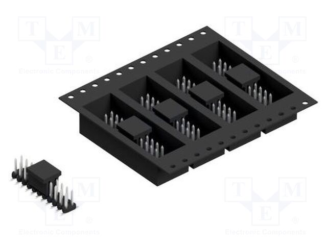 Connector: pin strips; pin header; male; PIN: 22; 2mm; SMT; 2x11