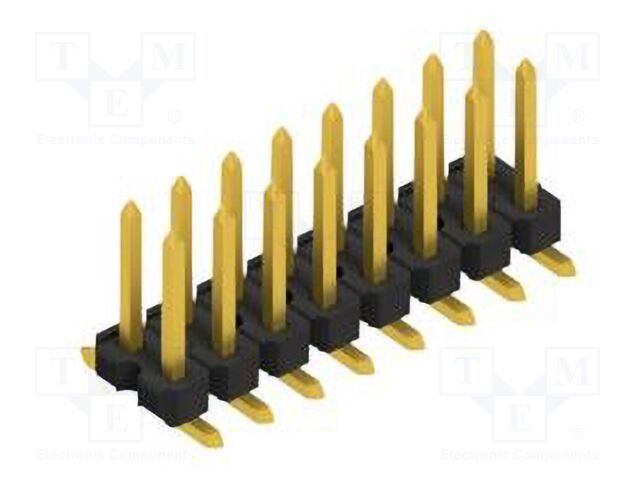 Connector: pin strips; pin header; male; PIN: 16; 2.54mm; SMT; 2x8