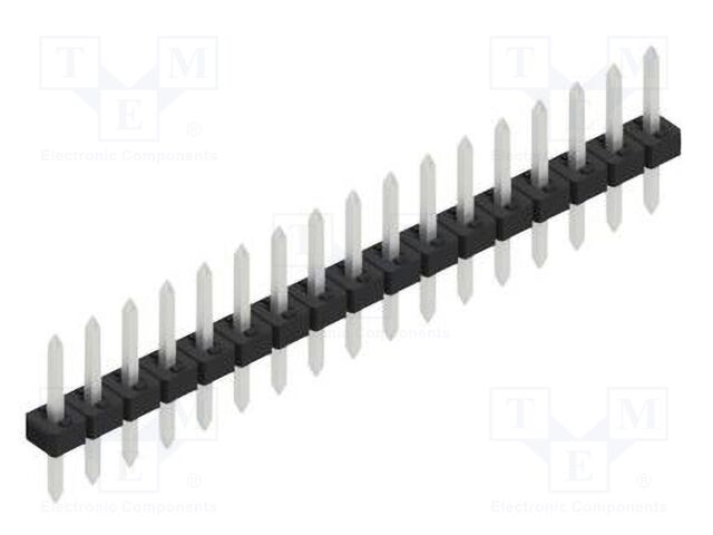 Connector: pin strips; pin header; male; PIN: 17; 2mm; THT; 1x17