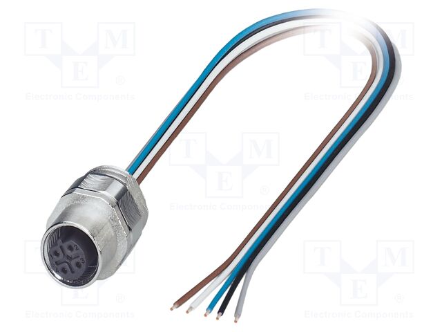 Connector: M12; socket; PIN: 5; female; 60V; straight; IP67; cables