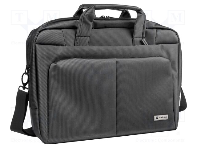 Laptop bag; graphite; polyester; Usable dim: 395x45x275mm; 15.6"