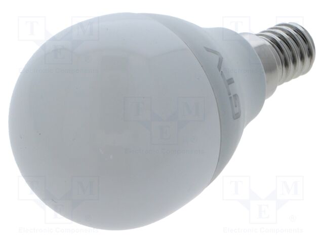 LED lamp; warm white; E14; 230VAC; 720lm; 8W; 160°; 3000K