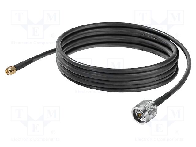 Cable; 6m; N male,SMA male; PE; black; 6GHz; 50Ω; -40÷85°C