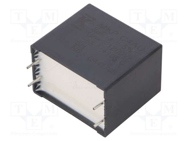 Capacitor: polypropylene; DC-Link; 8uF; ESR: 6.7mΩ; THT; ±5%; 14.6A