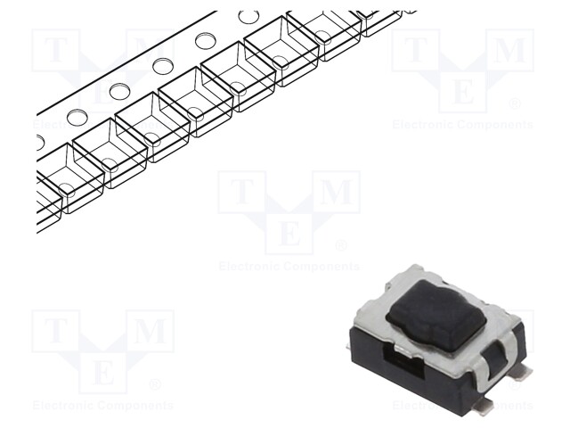 TACTILE SW, SPST, 1VA, 32VDC, SMD