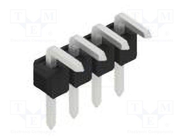 Connector: pin strips; pin header; male; PIN: 4; 2.54mm; THT; 1x4