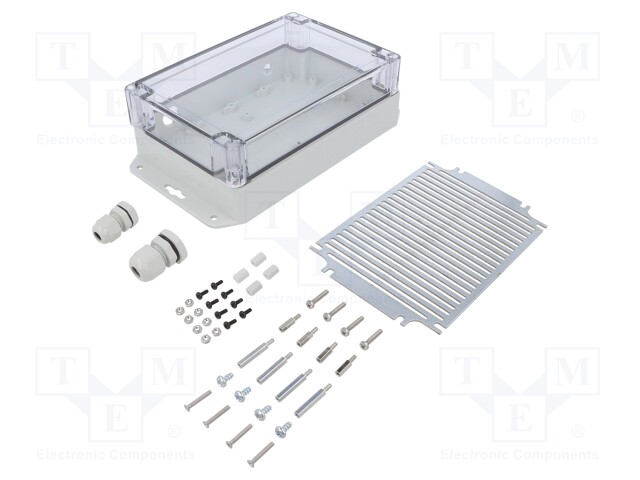 Enclosure: for computer; light grey; X: 121.5mm; Y: 180.1mm