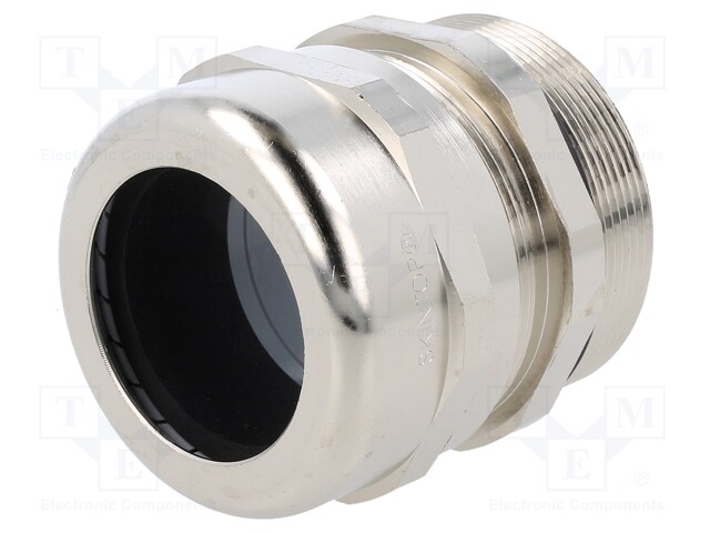 Cable gland; PG42; IP68; Mat: brass; Body plating: nickel