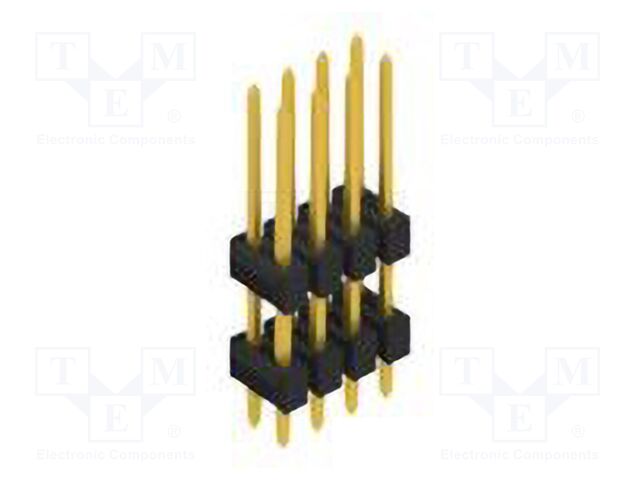 Connector: pin strips; pin header; male; PIN: 8; 2.54mm; THT; 2x4