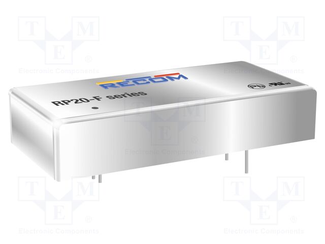Converter: DC/DC; 20W; Uin: 18÷36V; Uout: 15VDC; Iout: 1.33A; 2"x1"