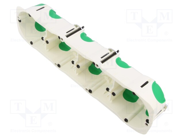 Enclosure: back box; X: 71mm; Y: 286mm; Z: 47mm; plaster embedded