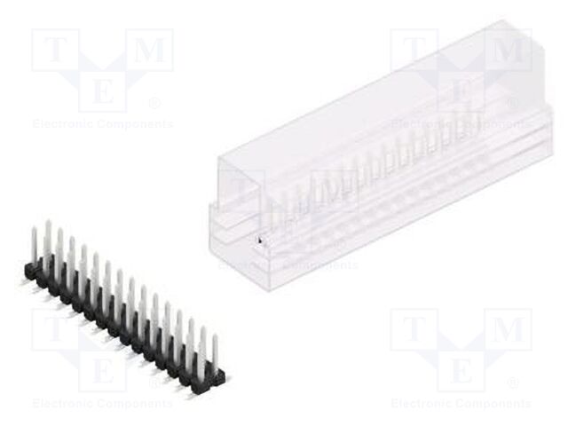 Connector: pin strips; pin header; male; PIN: 30; 2.54mm; SMT; 2x15