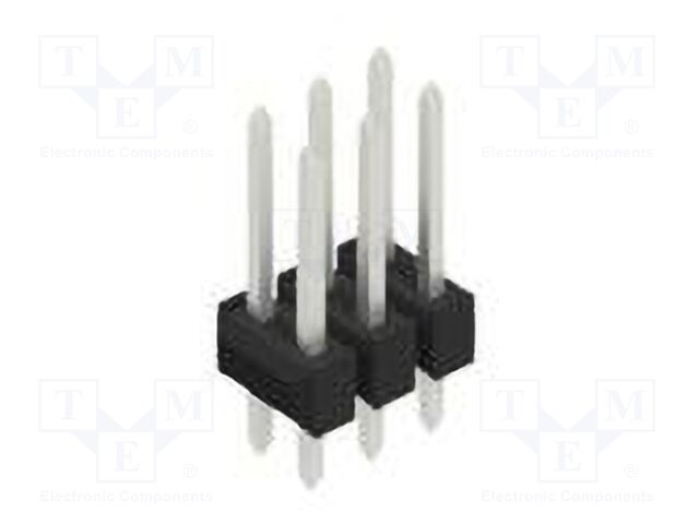 Connector: pin strips; pin header; male; PIN: 6; 2.54mm; THT; 2x3