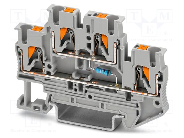 Splice terminal: rail; PA; ways: 2; terminals: 4; W: 5.2mm; H: 68mm