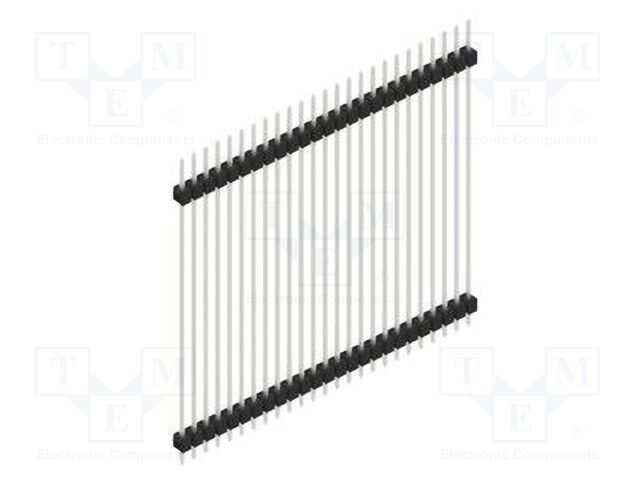 Connector: pin strips; pin header; male; PIN: 25; 2.54mm; THT; 1x25