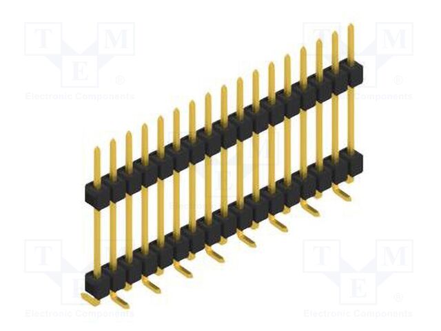 Connector: pin strips; pin header; male; PIN: 17; 2.54mm; SMT; 1x17