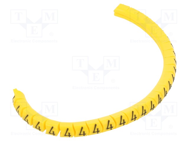 Markers for cables and wires; Label symbol: 4; 1.3÷3mm; PVC; PA