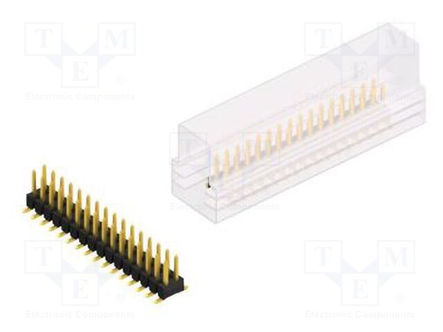 Connector: pin strips; pin header; male; PIN: 32; 2.54mm; SMT; 2x16