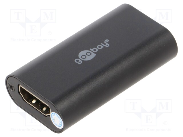 Repeater HDMI; HDCP 1.4,HDMI 1.4; HDMI socket,both sides; black