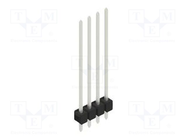 Connector: pin strips; pin header; male; PIN: 4; 2.54mm; THT; 1x4