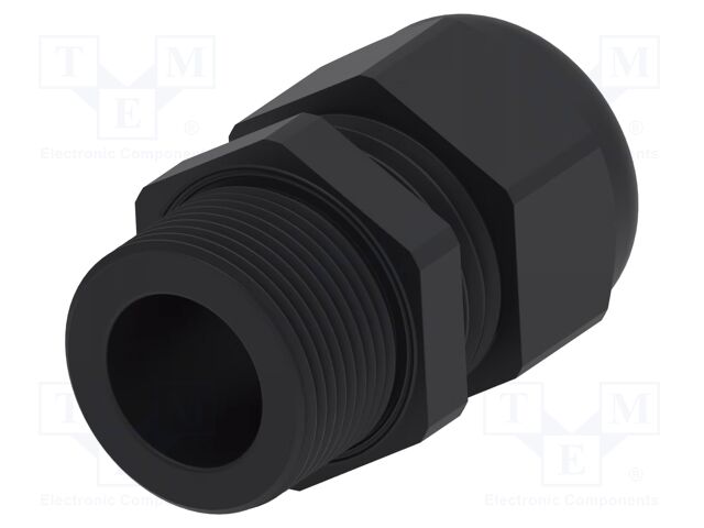 Cable gland; without nut,with long thread; M25; 1.5; IP68; black