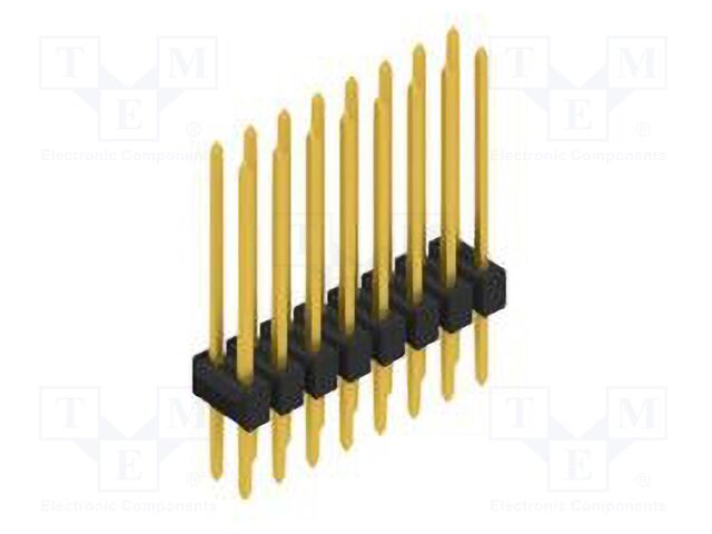 Connector: pin strips; pin header; male; PIN: 16; 2.54mm; THT; 2x8