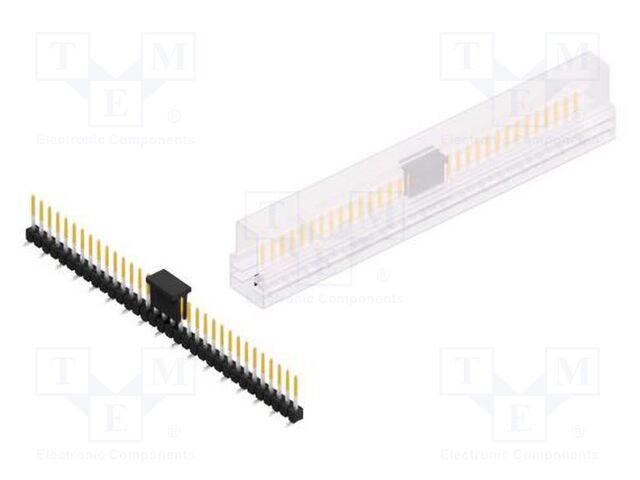 Connector: pin strips; pin header; male; PIN: 33; 2.54mm; SMT; 1x33